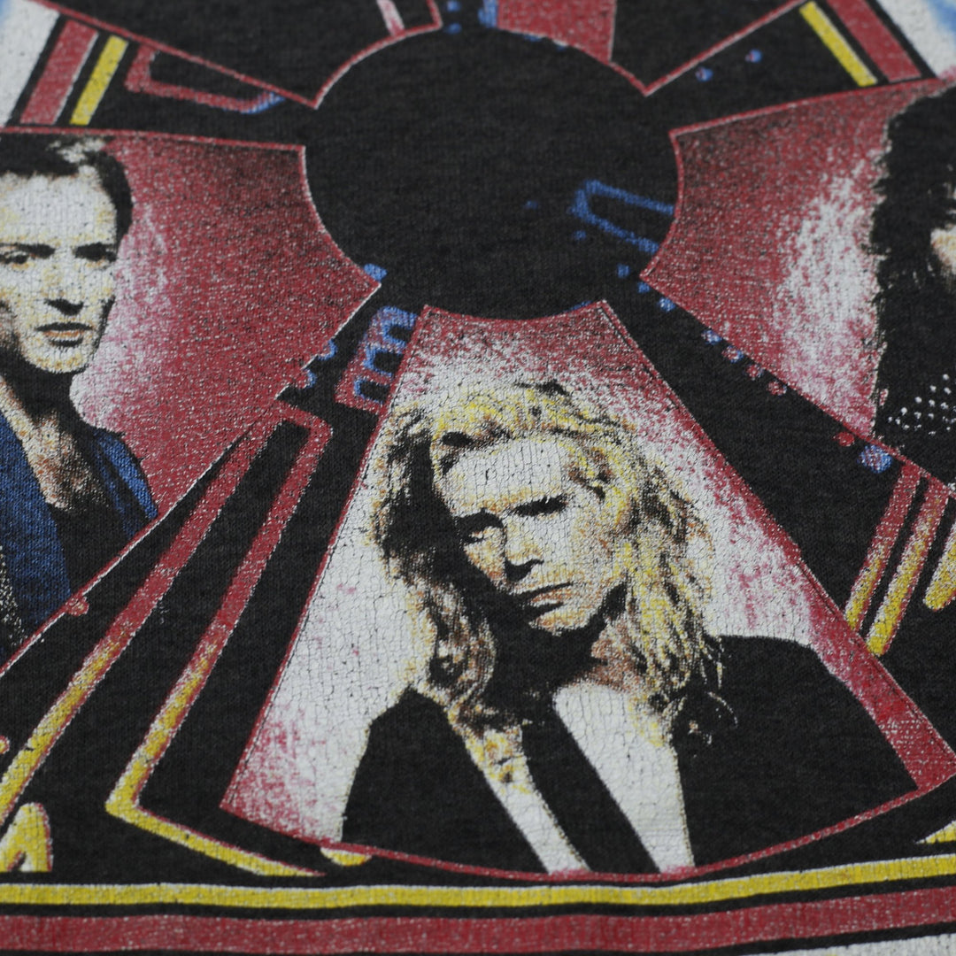 Vintage Def Leppard 1988 Hysteria World Tour Band T-Shirt Charcoal Single Stitch