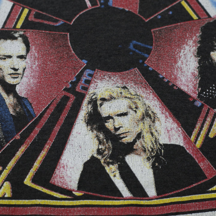 Vintage Def Leppard 1988 Hysteria World Tour Band T-Shirt Charcoal Single Stitch