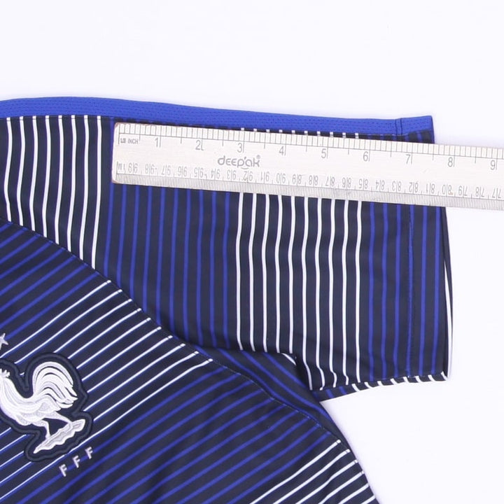 Mens Nike 2016 France FFF Striped Pre Match Jersey Size M