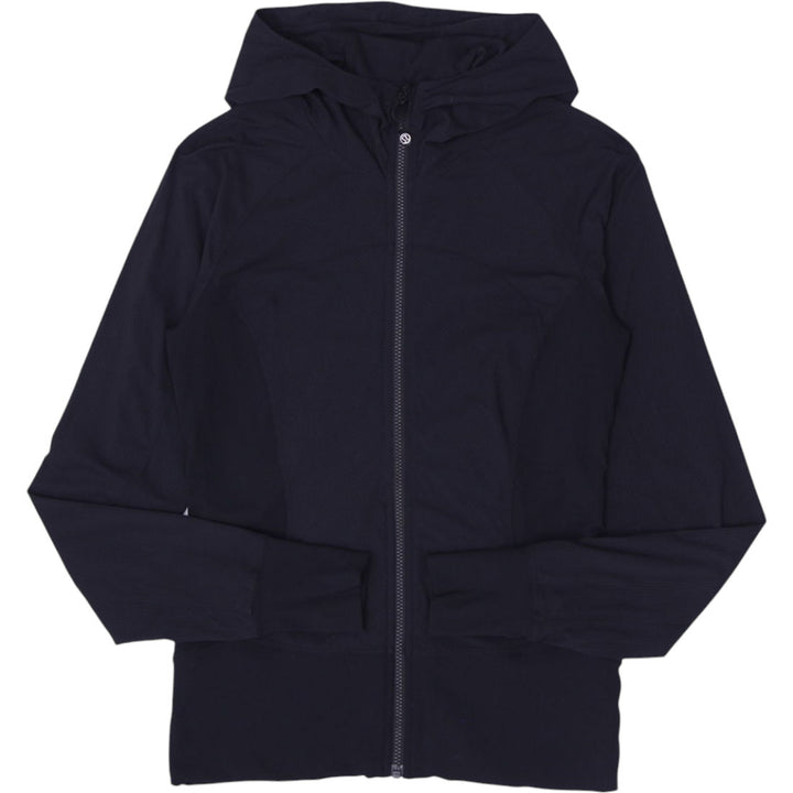 Ladies Lululemon Full Zip Hoodie Black Athletic Fit Jacket