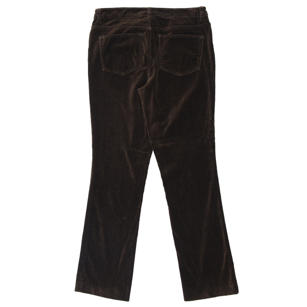 Ladies Ralph Lauren Brown Velour Pants - Fashion Rerun Vintage Migration_Pants