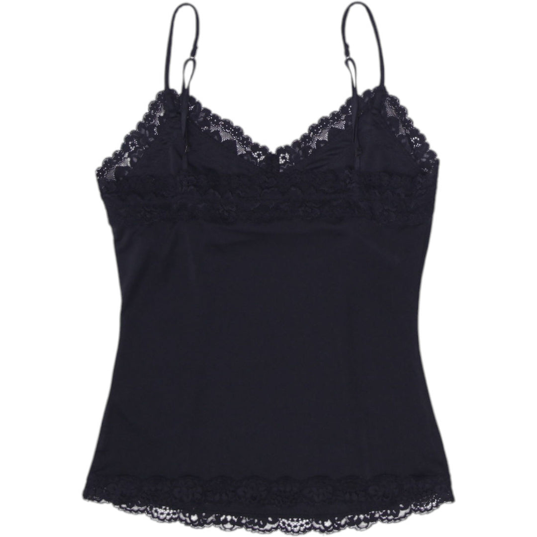 Y2K Ladies The Limited Camisole Black Lace Trim Stretchable Size S