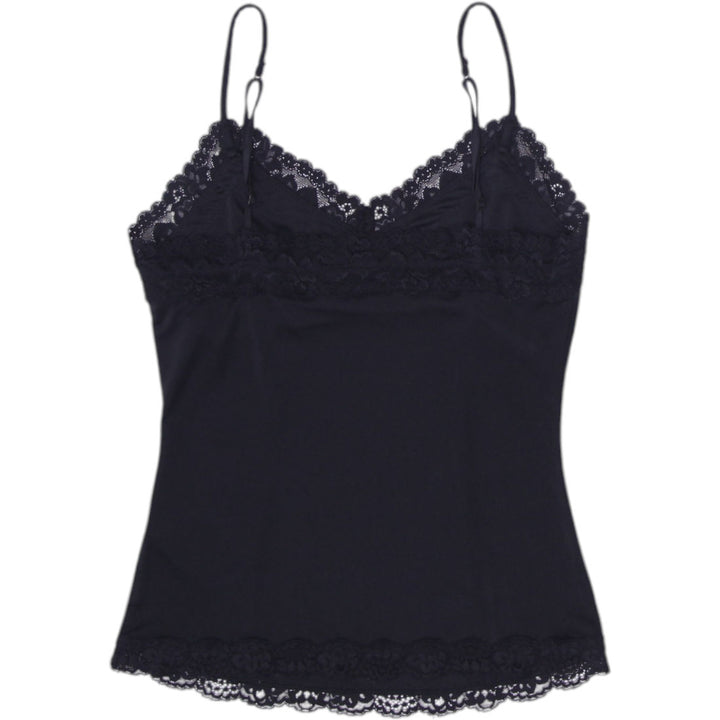 Y2K Ladies The Limited Camisole Black Lace Trim Stretchable Size S
