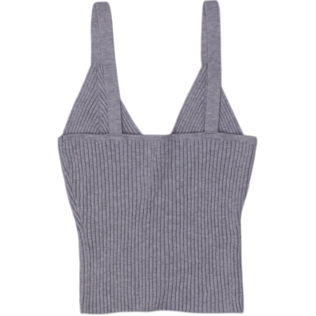 Y2K Ladies Aerie Ribbed Knit Button-Front Tank Top Size M