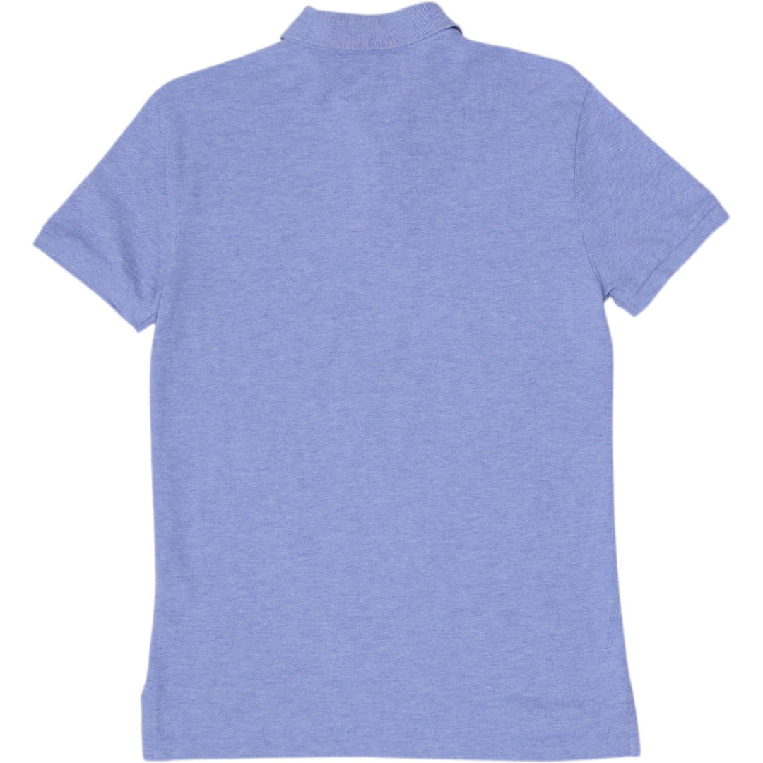 Mens Ralph Lauren Polo Shirt Blue Custom Slim Fit Embroidered Logo Size S