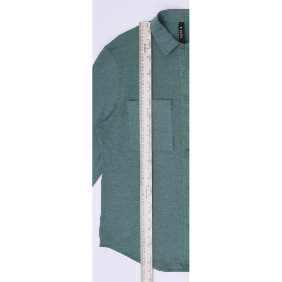 Mens Lululemon Soft Knit Overshirt Snap Front Shacket Shirt Size M
