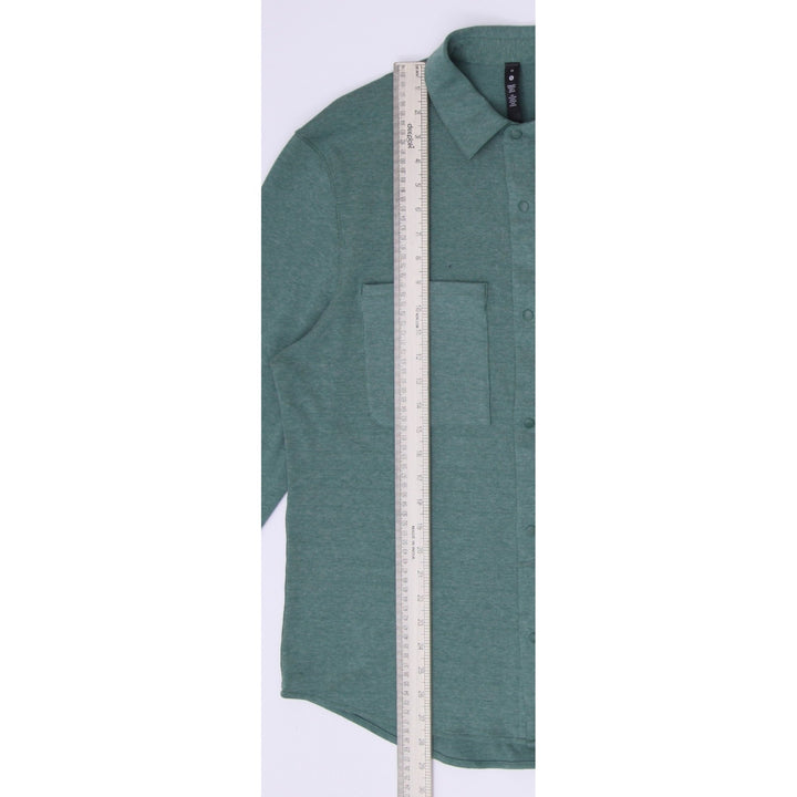 Mens Lululemon Soft Knit Overshirt Snap Front Shacket Shirt Size M
