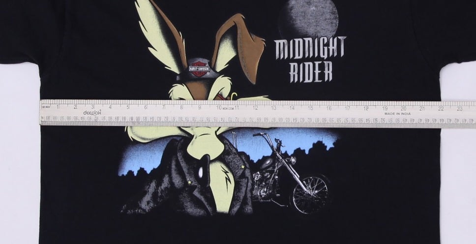 Harley-Davidson Midnight Rider Tシャツ　激レア Shop Vintage Black Harley-Davidson 