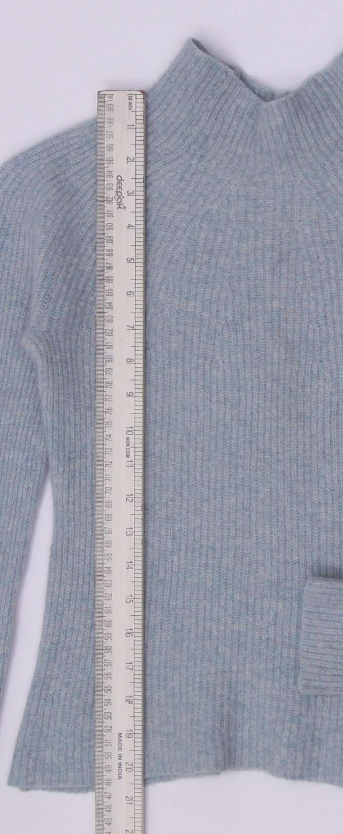 Ladies 360 CASHMERE 100% Cashmere Ribbed Mock Neck Sweater Size L