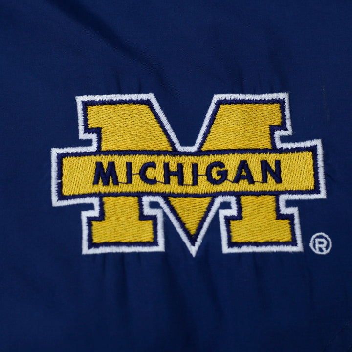 Vintage 90s Starter Michigan Wolverines NCAA Jacket Navy Yellow L | Migration_Jackets - Detail View | Fashion Rerun