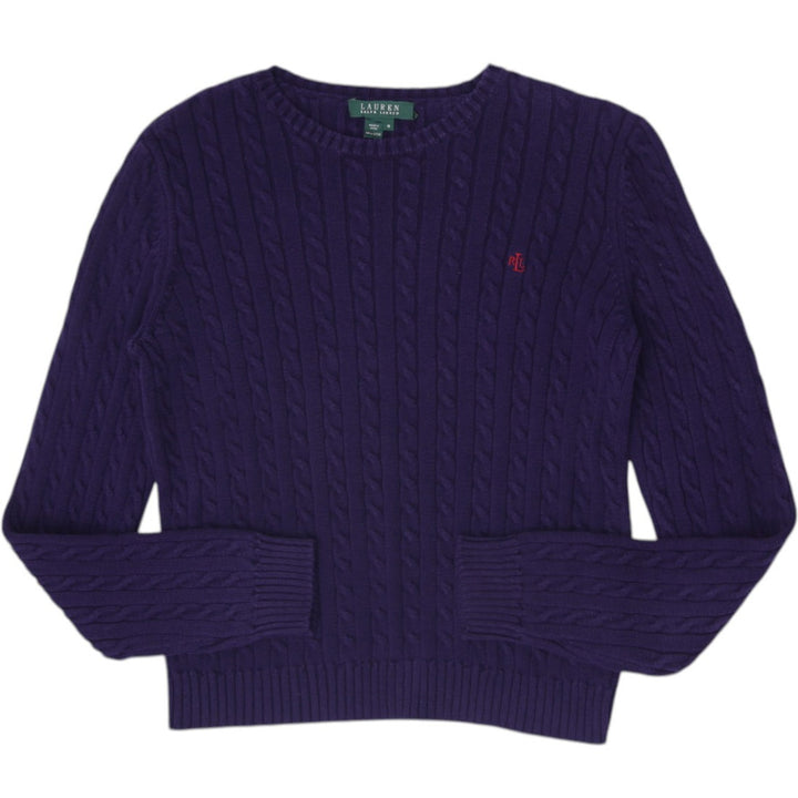 Ladied Ralph Lauren Cable Knit Crewneck Sweater Size M