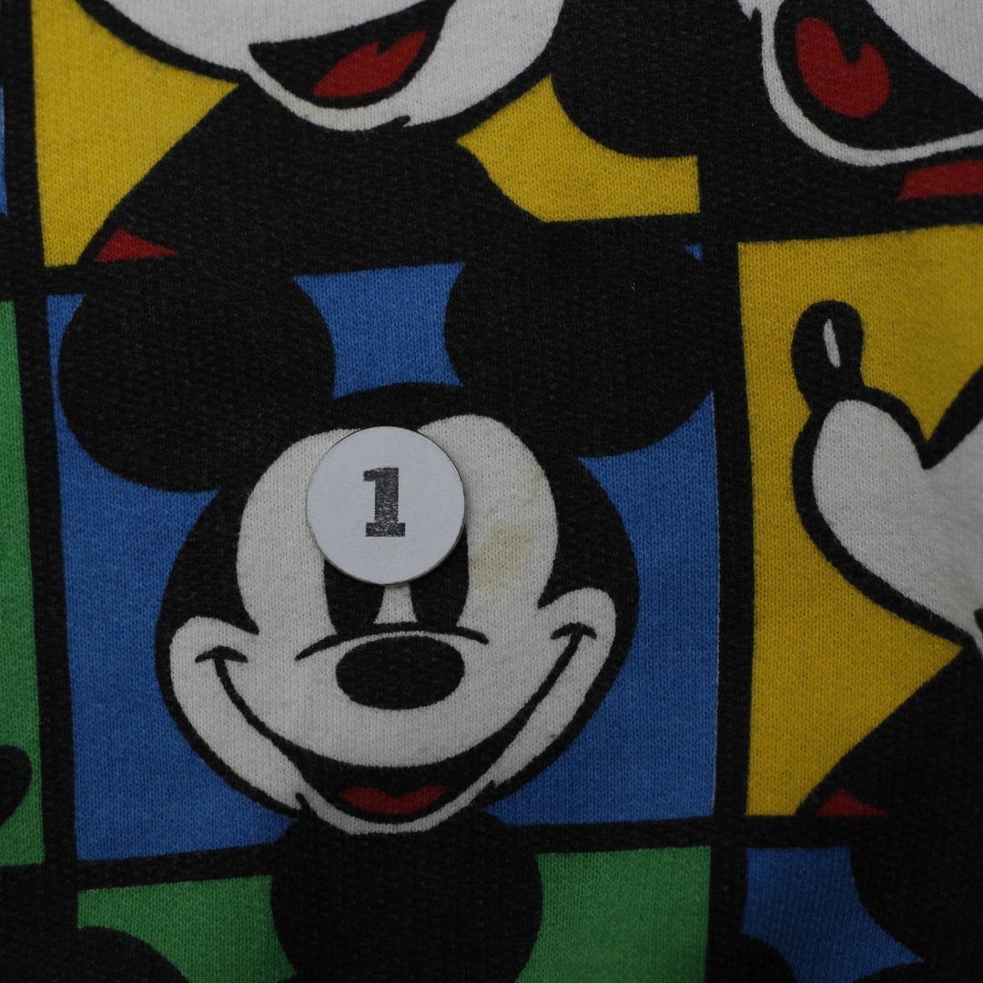 Vintage 90's Mickey & Co. by J.G. Hook All Over Print Collared Sweatshirt Size L