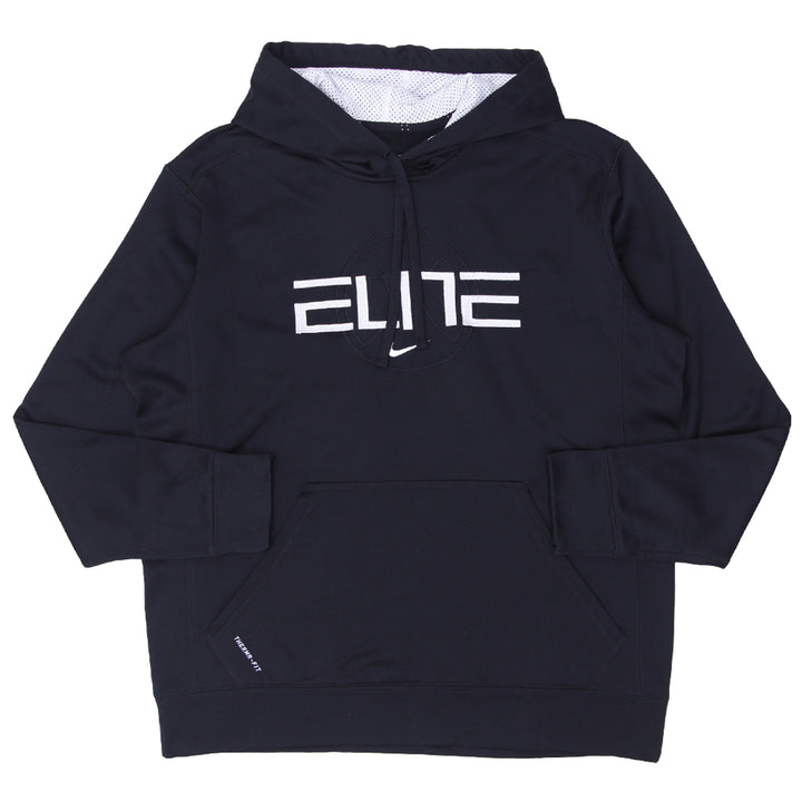 Mens Nike Elite Therma-Fit Black Pullover Hoodie - Fashion Rerun Vintage Migration_Sweaters