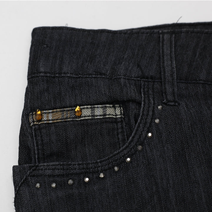 Y2K Ladies GIOVANA Dark Wash Studded Denim Maxi Skirt