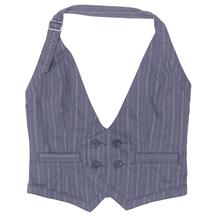 Y2K Striped Halter Crop Top - Fashion Rerun Vintage Migration_Tops