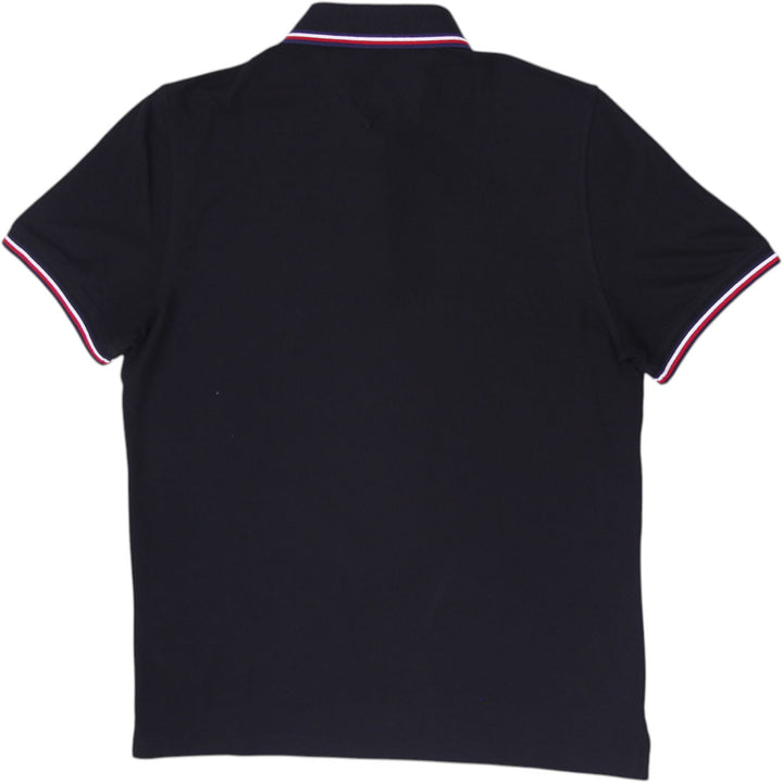 Mens Tommy Hilfiger Regular Fit Black Polo T-Shirt Size M
