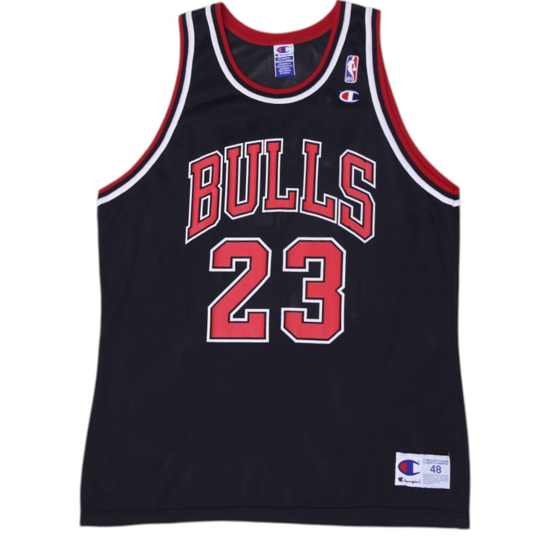Vintage Champion NBA Chicago Bulls Jordan #23 Basketball Black Jersey Size 48 | Migration_Jerseys | Fashion Rerun