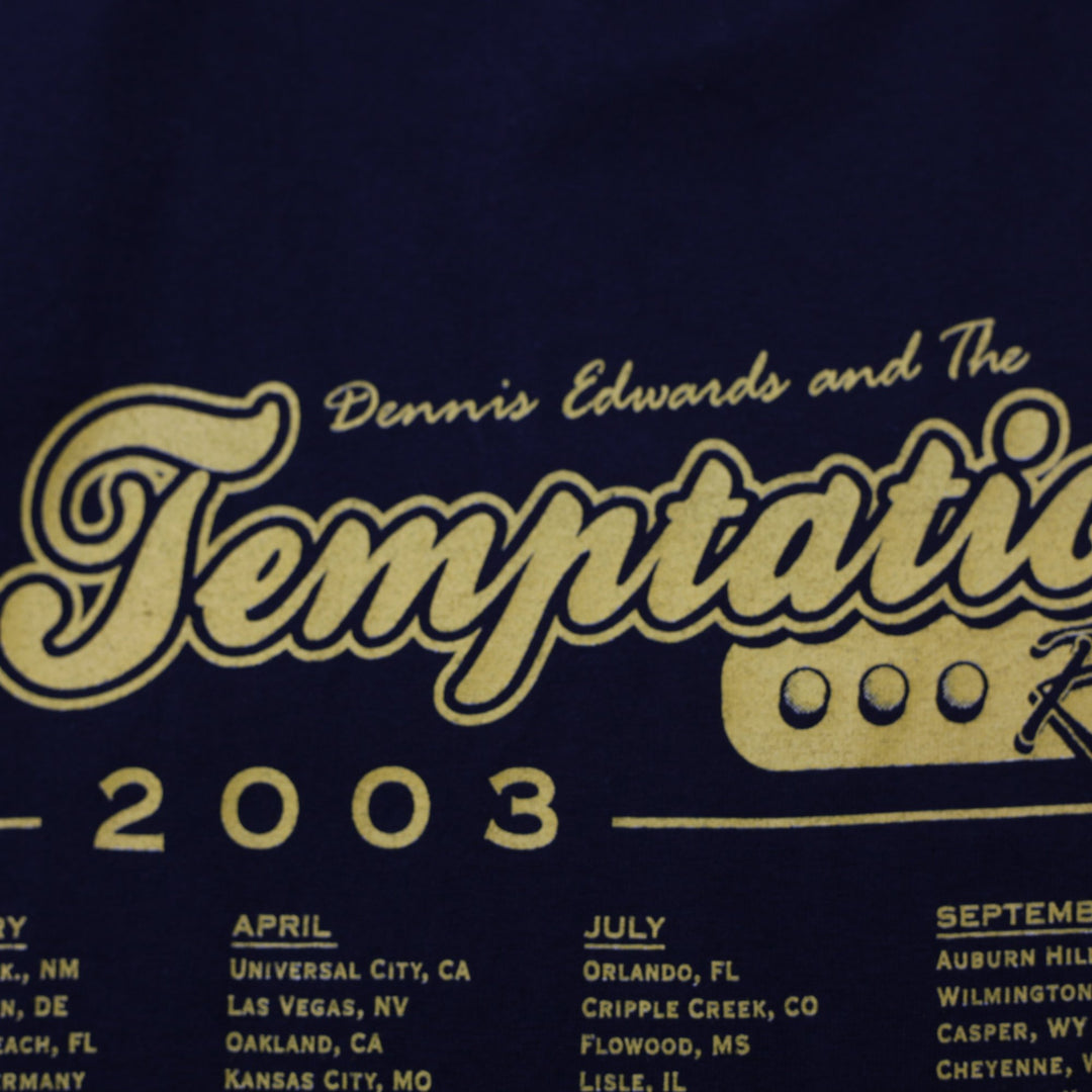 Vintage 2003 Temptations Tour Band T-Shirt Size XL