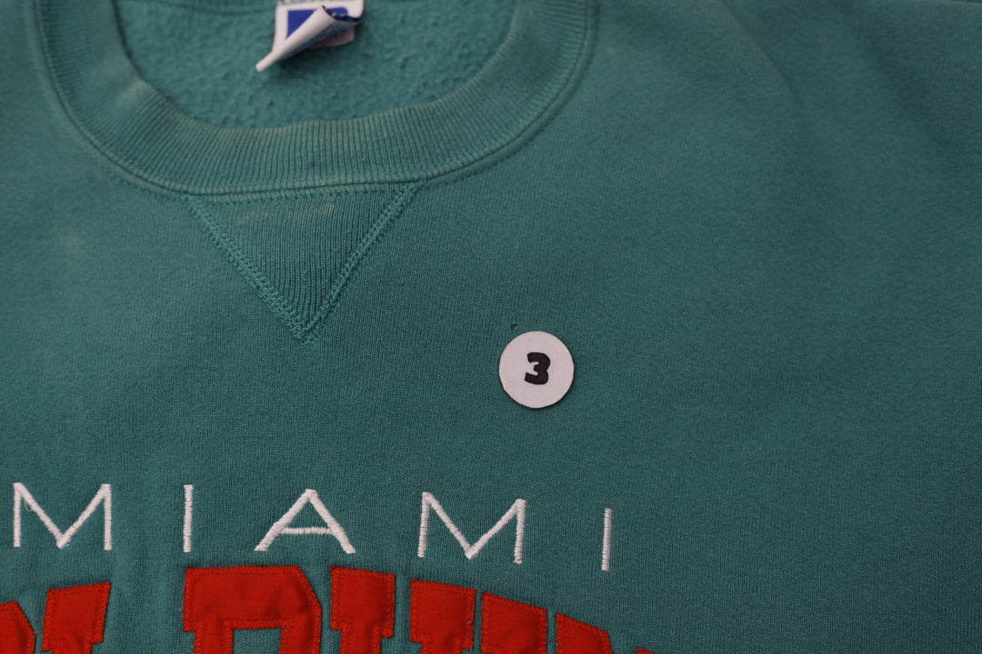 Vintage Mens Russell Athletic Sweatshirt Green Miami Dolphins NFL | Migration_Sweatshirts - View 7 | Fashion Rerun
