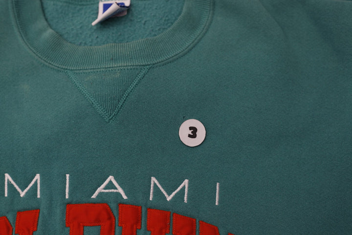 Vintage Mens Russell Athletic Sweatshirt Green Miami Dolphins NFL | Migration_Sweatshirts - View 7 | Fashion Rerun