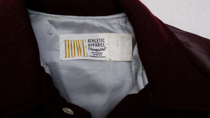 Vintage Howe Athletic Apparel Naugalite Button Varsity Jacket | Migration_Jacket - Back View | Fashion Rerun