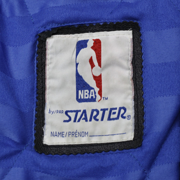 Vintage 80s Starter NBA Detroit Pistons Leather Jacket Size L