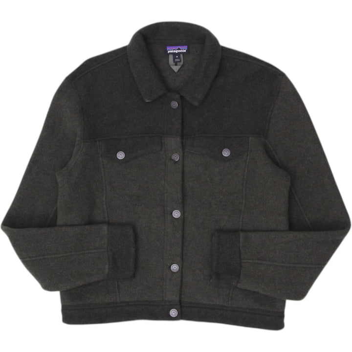 Patagonia Woolie Trucker Jacket Womens M Industrial Green Wool Blend | Migration_Jackets | Fashion Rerun