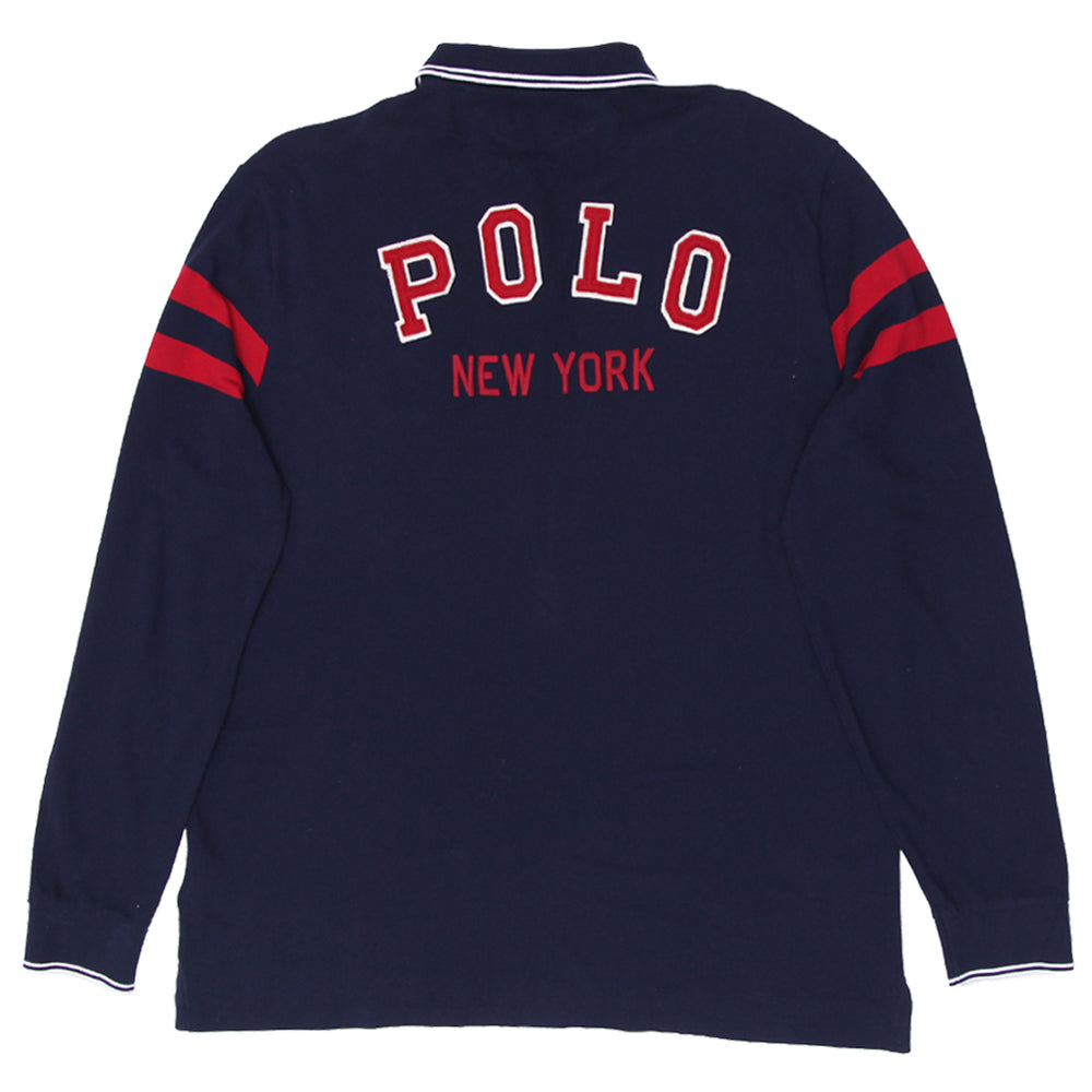 Mens Polo Ralph Lauren New York Custom Slim Fit Long Sleeve Polo T-Shirt - Fashion Rerun Vintage Migration_T-Shirt