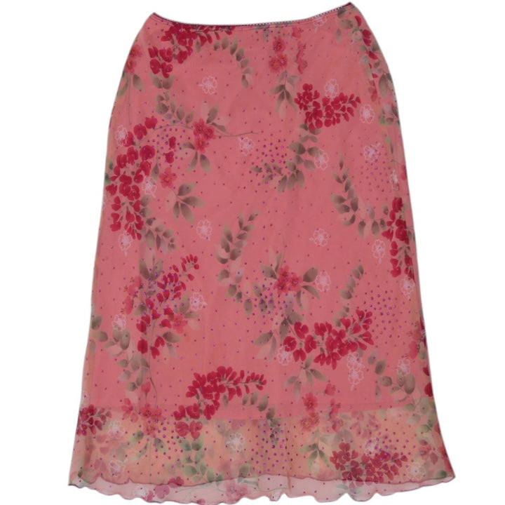 Y2K Ladies La Belle Made In USA Floral Skirt Size 9