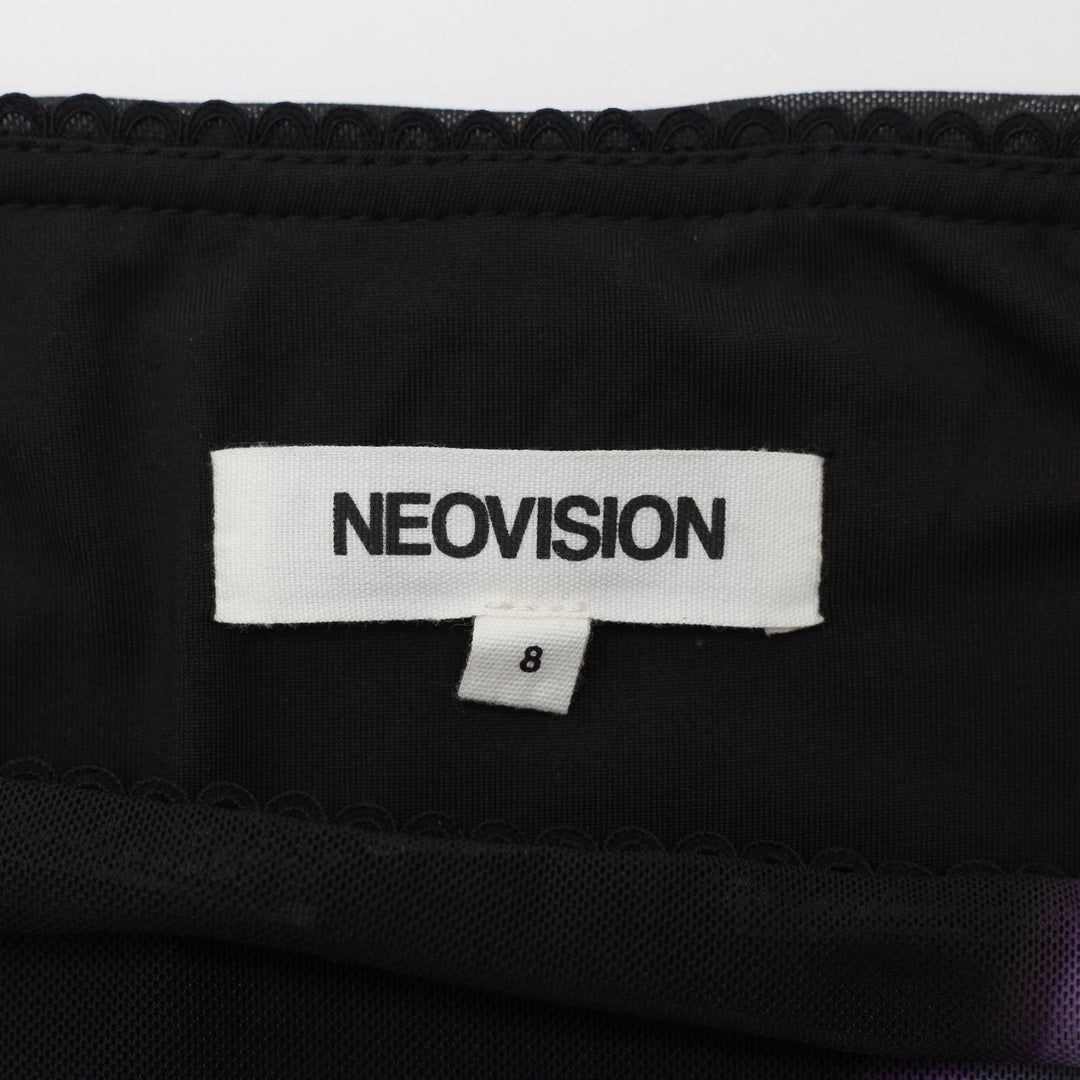 Y2K Ladies Neovision Graphic Slit Design Midi Skirt Size 8 | Migration_Skirts - Back View | Fashion Rerun