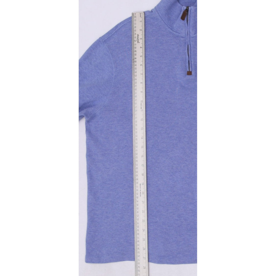 Mens Polo Ralph Lauren Sweater Blue Quarter Zip Casual Knitwear L | Migration_Sweaters RL Collection - View 6 | Fashion Rerun