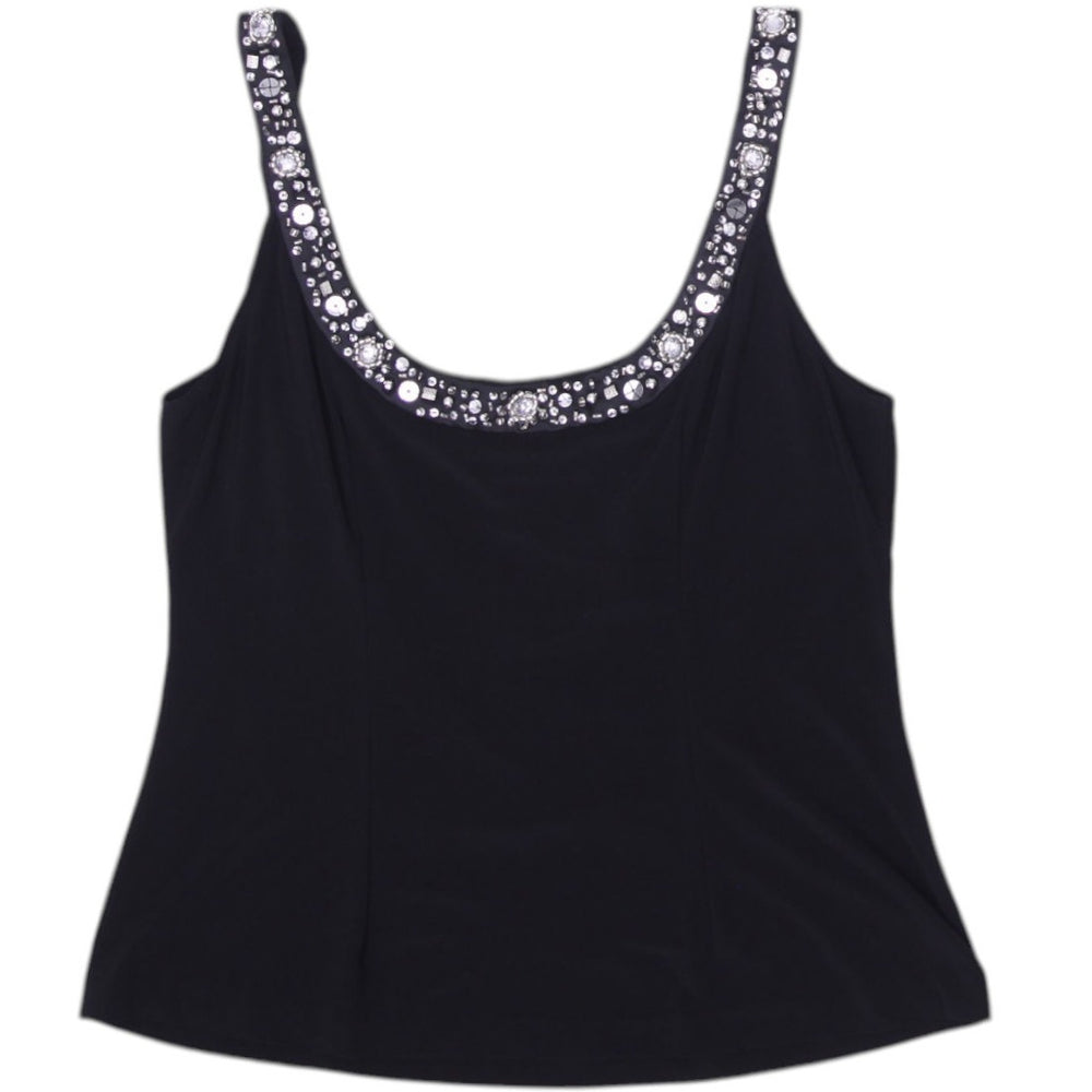 Y2K Ladies Beaded Neckline Tank Top Size S | Migration_Y2K Tops - Side View | Fashion Rerun