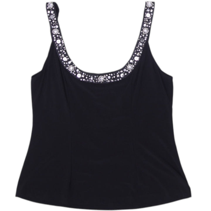 Y2K Ladies Beaded Neckline Tank Top Size S | Migration_Y2K Tops - Side View | Fashion Rerun