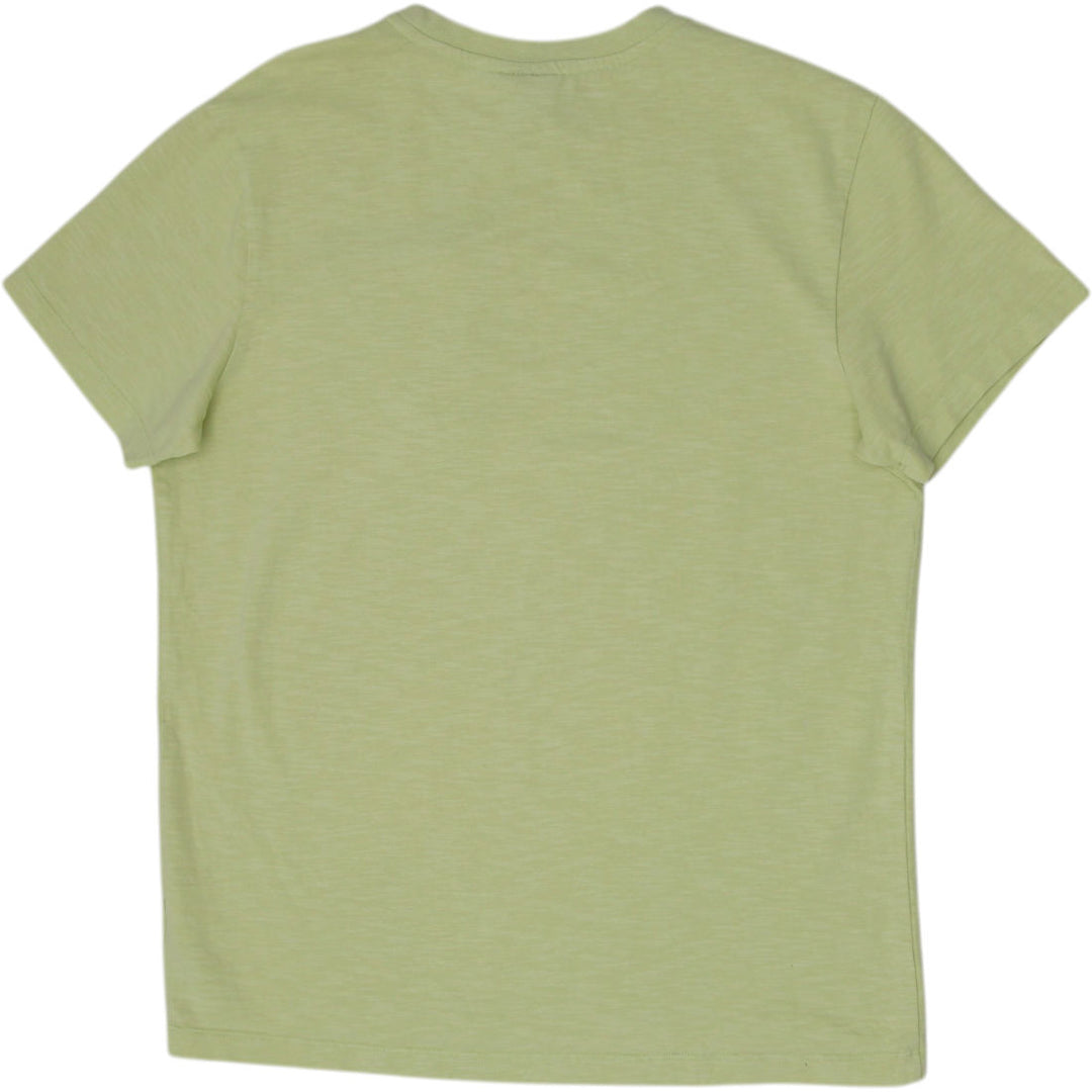 Mens Nike T-Shirt Green Zipper Pocket Casual Cotton Tee Size L