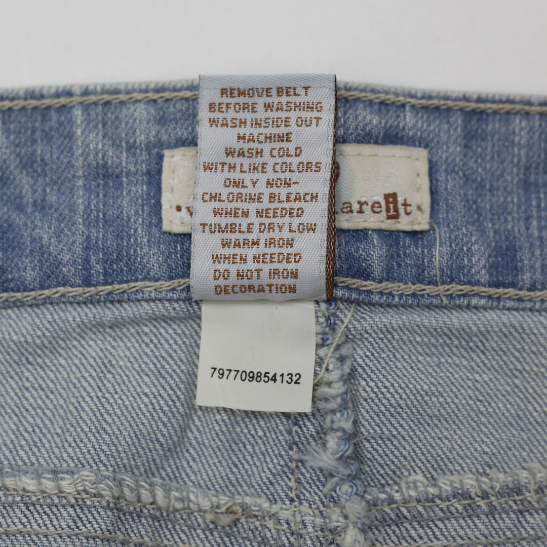Y2K Ladies SO Wear It Declare It Light Wash Denim Mini Skirt Size 9