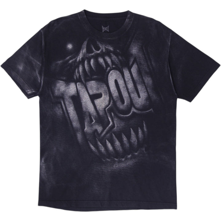 Y2K Mens Tapout Acid Wash Fade Graphic T-Shirt Size L