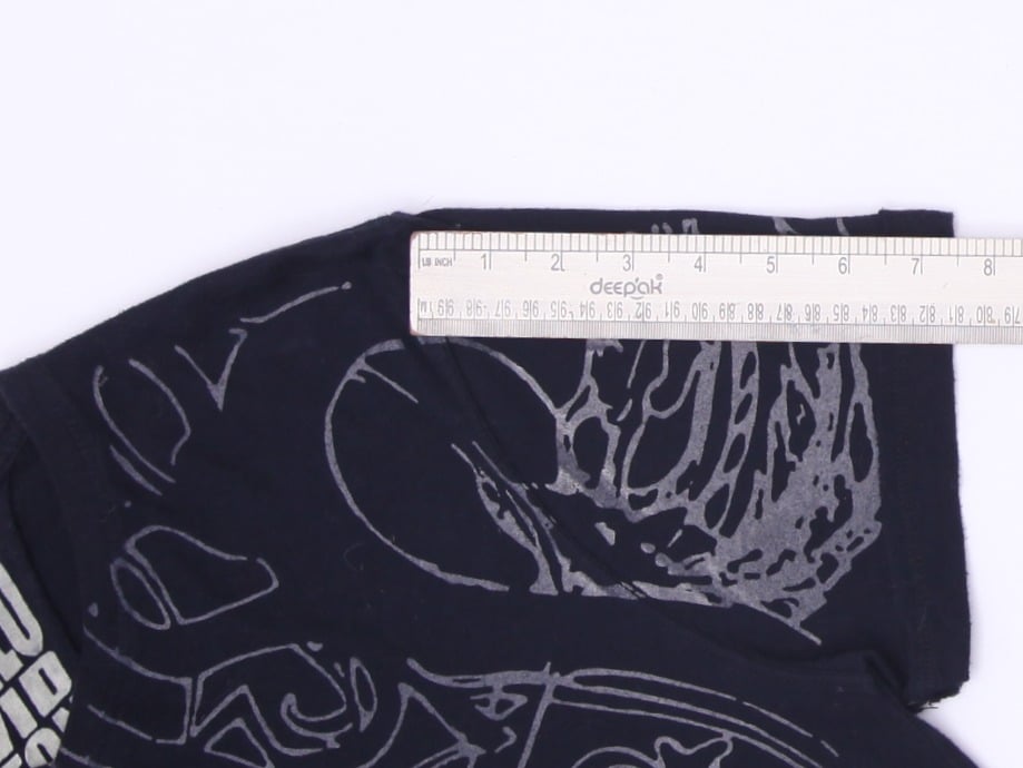 Y2K Mens Buffalo David Bitton Abstract Graffiti Streetwear T-Shirt Size M