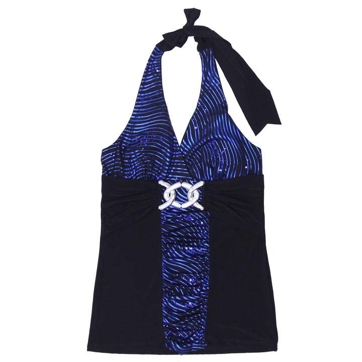 Y2K Ladies Solar USA Halter Padded Top