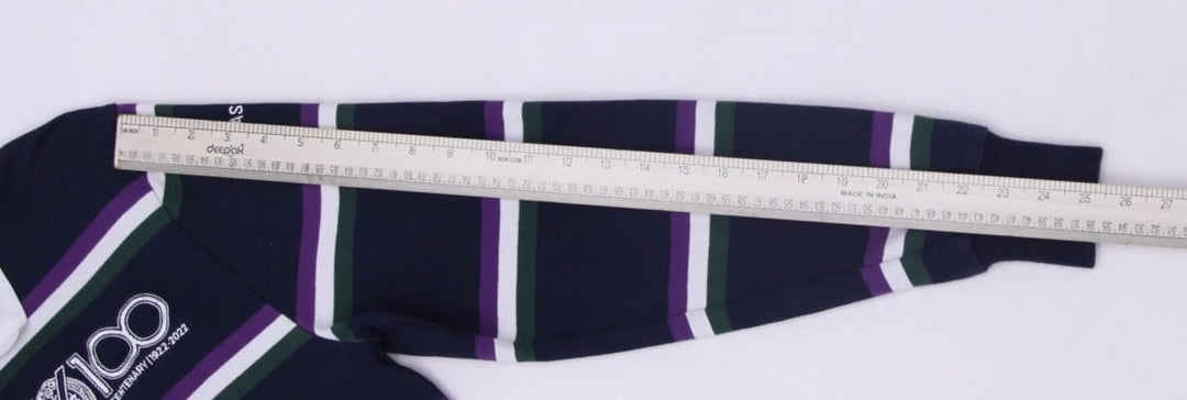 Vintage Canterbury Rugby Shirt Navy Striped Centenary 1922-2022 Size M | Migration_T-Shirts - View 7 | Fashion Rerun