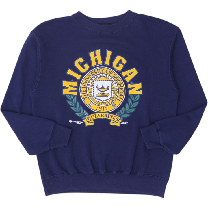 Vintage Mens University of Michigan Navy Sweatshirt Graphic NCAA | Migration_Sweatshirt | Fashion Rerun