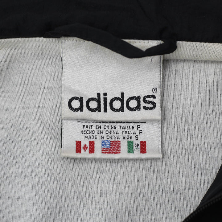 Vintage Adidas Track Jacket Trefoil Logo Navy Blue Black Lightweight Size S | Migration_Jackets - Back View | Fashion Rerun