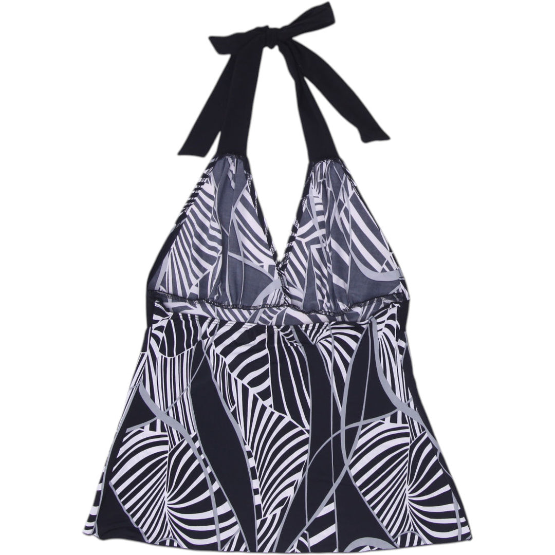 Y2K Ladies Suzy Shier Monochrome Graphic Print Halter Top