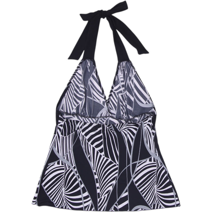 Y2K Ladies Suzy Shier Monochrome Graphic Print Halter Top