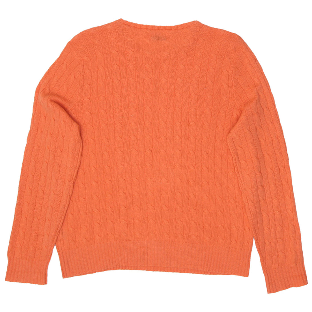 Mens 100% Cashmere Cable Knit Sweater