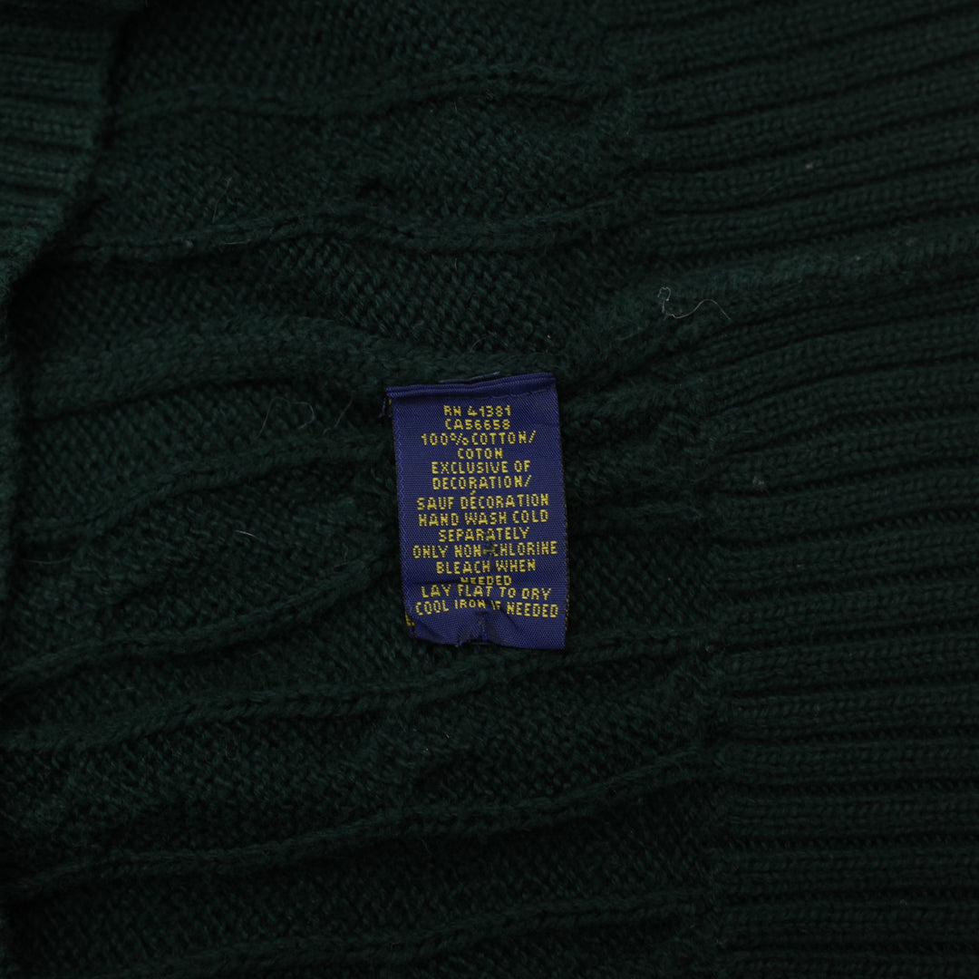 Ladies Polo Ralph Lauren Cable Knit Cotton Sweater Size XL
