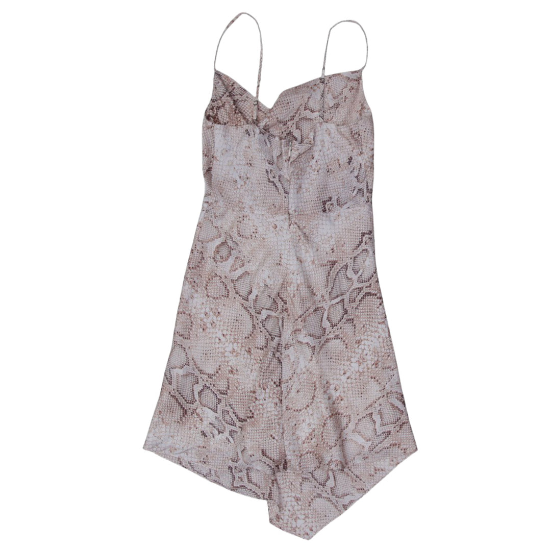 Y2K Ladies Guess Snakeskin Cowl Neck Strappy Dress