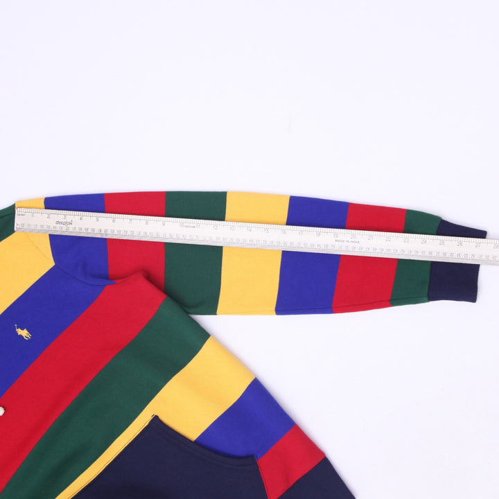 Mens Polo Ralph Lauren Rainbow Striped Pullover Hoodie Size L