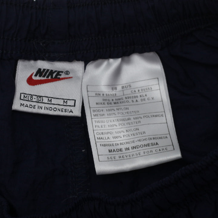 90's Vintage Nike Swoosh Embroidered Nylon Shorts Navy Blue Boys Youth - Fashion Rerun Vintage Migration_Shorts