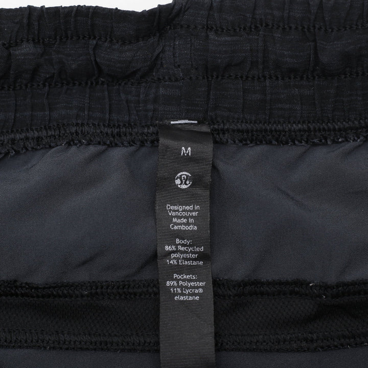 Mens Lululemon Black Elastic Waist Sports Shorts Size M