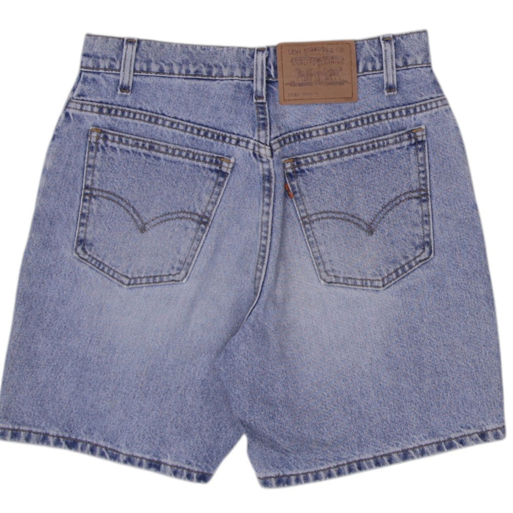 Ladies Levis 967 Relaxed Fit Denim Shorts Size 9 JR | Migration_Shorts - Side View | Fashion Rerun
